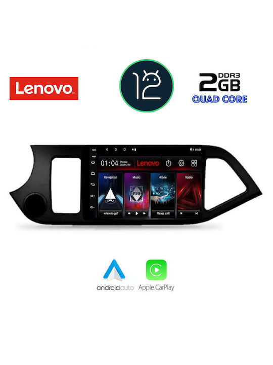 Lenovo Sistem Audio Auto pentru Kia Picanto 2011-2017 (WiFi/GPS/Apple-Carplay) cu Ecran Tactil 9"