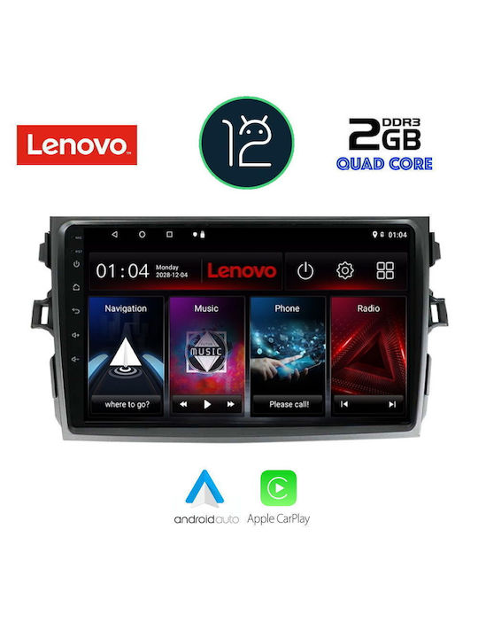 Lenovo Sistem Audio Auto pentru Toyota Corolla 2006-2012 (WiFi/GPS/Apple-Carplay) cu Ecran Tactil 9"