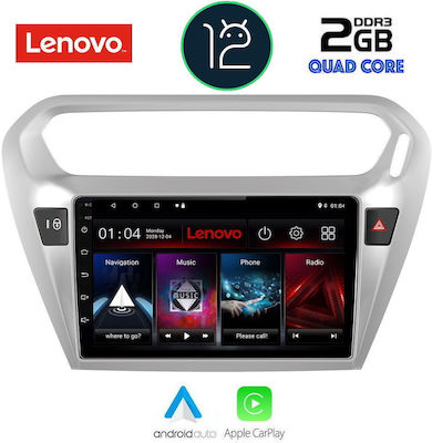 Lenovo Sistem Audio Auto pentru Peugeot 301 2013> (Bluetooth/USB/AUX/WiFi/GPS/Apple-Carplay) cu Ecran Tactil 9"