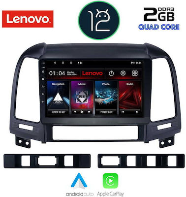Lenovo Car-Audiosystem für Hyundai Santa Fe 2005-2013 (Bluetooth/USB/AUX/WiFi/GPS/Apple-Carplay) mit Touchscreen 9"