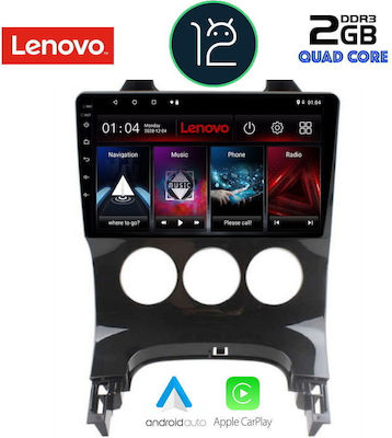 Lenovo Car-Audiosystem für Peugeot 3008 2008-2016 mit A/C (Bluetooth/USB/AUX/WiFi/GPS/Apple-Carplay) mit Touchscreen 9"