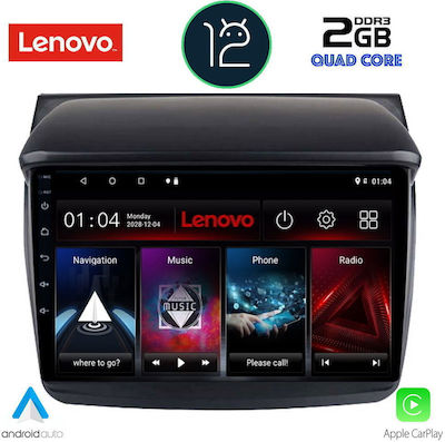 Lenovo Sistem Audio Auto pentru Mitsubishi L200 2006-2015 (Bluetooth/USB/AUX/WiFi/GPS/Apple-Carplay) cu Ecran Tactil 9"