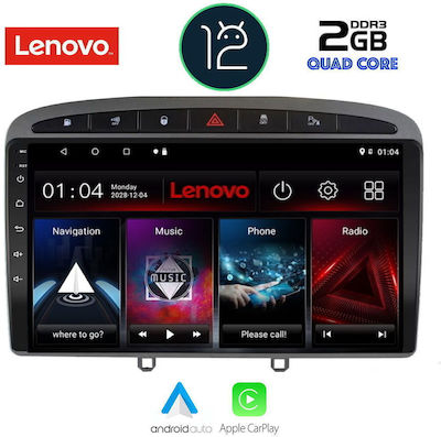 Lenovo Car-Audiosystem für Peugeot 308 2007-2012 (Bluetooth/USB/AUX/WiFi/GPS/Apple-Carplay) mit Touchscreen 9"