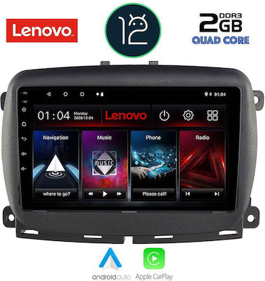 Lenovo Ηχοσύστημα Αυτοκινήτου για Fiat 500 (Bluetooth/USB/AUX/GPS) με Οθόνη Αφής 9"
