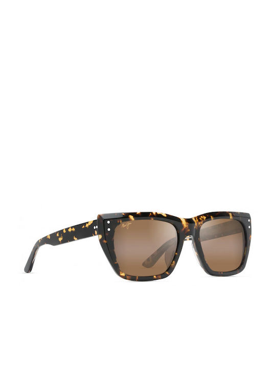 Maui Jim Women's Sunglasses with Brown Tartaruga Plastic Frame and Brown Polarized Lens H893-10