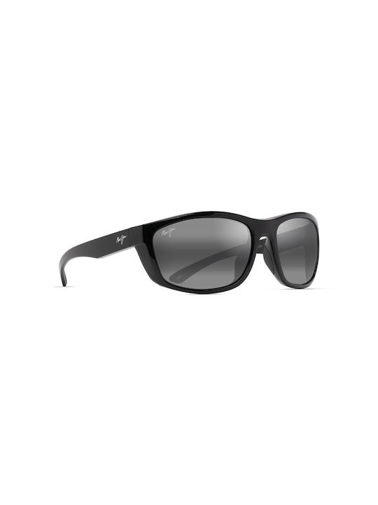 Maui Jim Sonnenbrillen mit Schwarz Rahmen und Schwarz Polarisiert Linse 869-02
