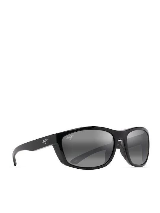 Maui Jim Ανδρικά Γυαλιά Ηλίου με Μαύρο Κοκκάλινο Σκελετό και Μαύρο Polarized Φακό 869-02