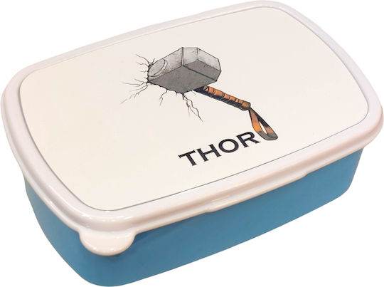 Thor Plastik Kinder Lebensmittelbehälter Rächer Blau 18 x 11 x 6cm