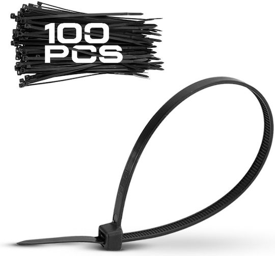 Bormann Δεματικά Καλωδίων Πλαστικά 140mmx2.5mm σε Μαύρο χρώμα (100τμχ) (050292)
