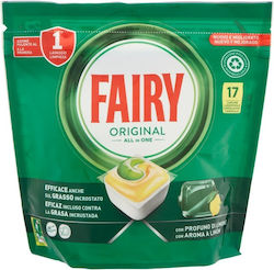 Fairy Original All in One 17 Dishwasher Pods Λεμόνι