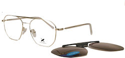Eyecroxx Metalic Rame ochelari cu Clip On Auriu EC654MD C1