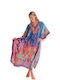 Caftan pentru femei 655 rima blue-rose