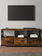 TV Stand Wooden Brown L102xW33xH45cm