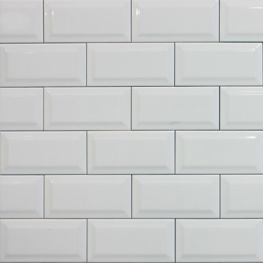 Novella Placă Perete Bucătărie / Baie Ceramic Lucios 20x10cm Alb