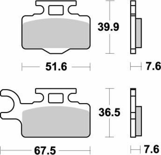 Moto Master Motorcycle Brake Pads for Kawasaki KX