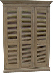 Τρίφυλλη Ντουλάπα Ρούχων 155x55x225cm