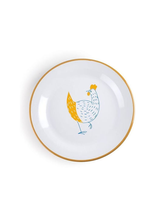 Ibili Plate Shallow Emaye White with Diameter 28cm