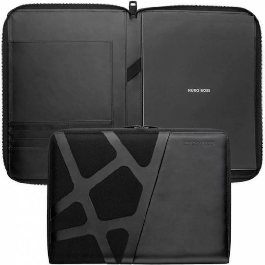 Boss Clipboard Bifold Conference for Paper A4 Black Folder 1pcs