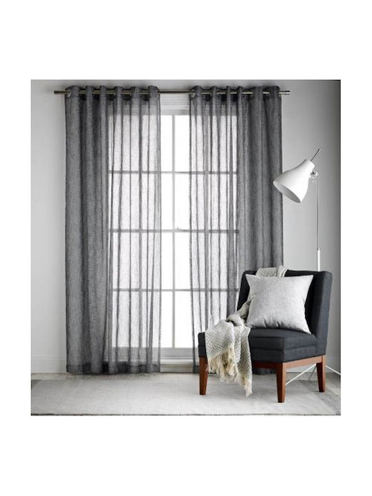 Sidi Home Plast Perdea cu Capse Antracit 140x260cm