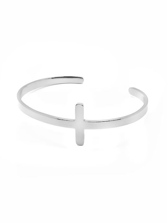 Piercing.gr Bracelet Handcuffs with Cross design made of Steel