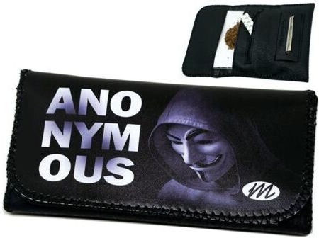 Monte Anonymous Καπνοθήκη από Δερματίνη Μαύρη με Κούμπωμα 16x8.5εκ.