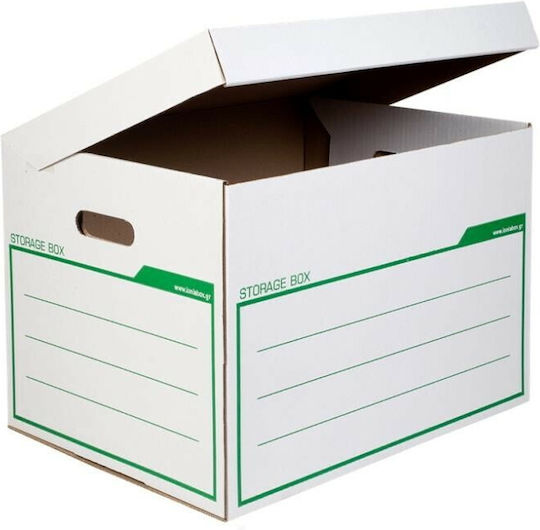 ΙΩΝΙΑ Box Χάρτινο Κουτί Αρχειοθέτησης με Καπάκι 44x30x33εκ. Λευκό
