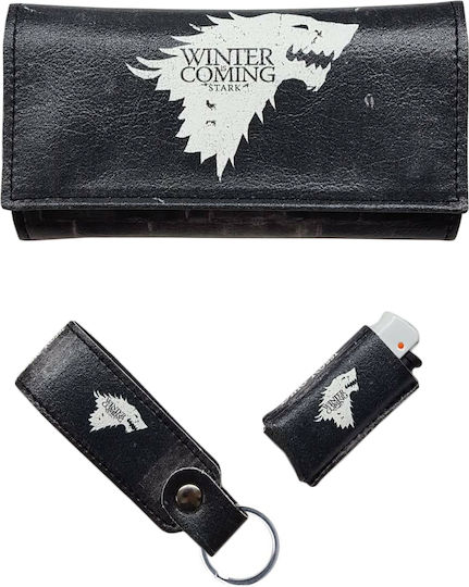 Dino Rossi Tobacco Pouch With Snap Closure 16x9cm Black