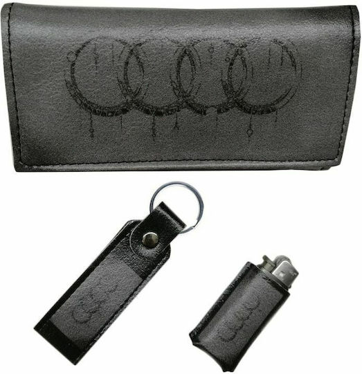 Dino Rossi Tobacco Pouch With Magnetic Clasp 16x9cm Black