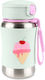 Skip Hop Ice Cream Kids Water Bottle Stainless Steel with Straw Green 350ml