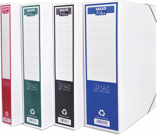 Salko Paper Paper File Box with Rubber Band 35x35x27cm Miscellaneous Designs