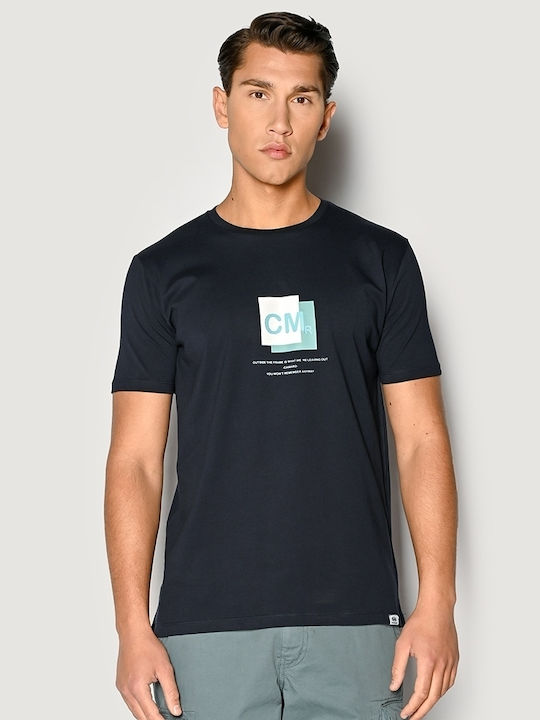 Camaro T-shirt Bărbătesc cu Mânecă Scurtă Albastru marin