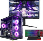 Vengeance Unity-X4 + Samsung Odyssey G32A Gaming Desktop PC (Kern i5-13400F/32GB DDR4/1TB SSD/GeForce RTX 4060/Kein OS)