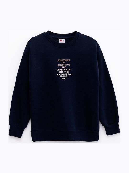 Funky Παιδικό Φούτερ Navy Μπλε