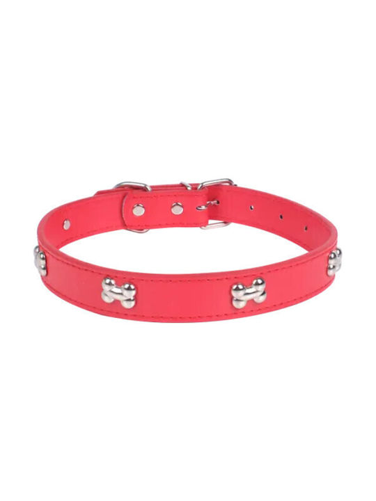 Nobleza Κολάρο Σκύλου Δερμάτινο σε Ροζ χρώμα Medium 20mm x 34 - 43cm