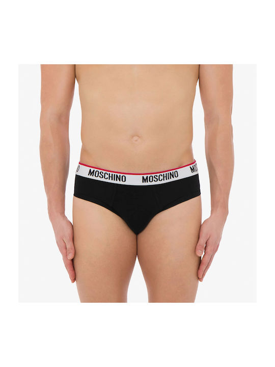 Moschino Herren Slips Schwarz 2Packung