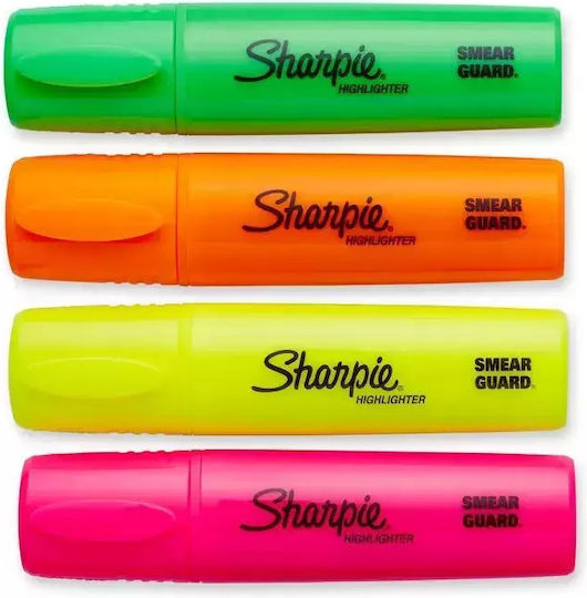 Sharpie Fluo XL Μαρκαδόροι Υπογράμμισης 6mm Σετ 4 χρώματα