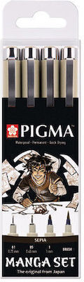 Sunday Manga Pigma Micron Design Markers 4pcs