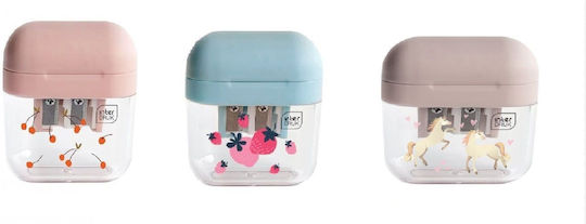 Exas Paper Cute Girls Plastic Double Sharpener (Μiscellaneous Designs) 1pcs