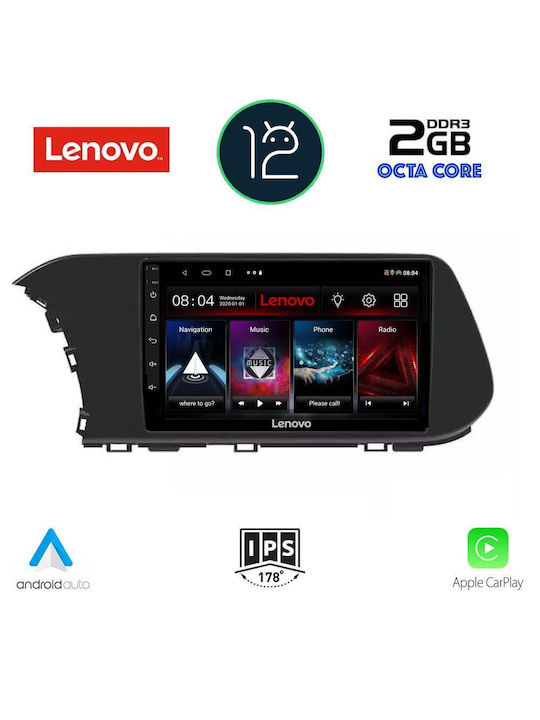 Lenovo Sistem Audio Auto pentru Hyundai i20 2021> (Bluetooth/USB/AUX/WiFi/GPS/Apple-Carplay) cu Ecran Tactil 10.1"