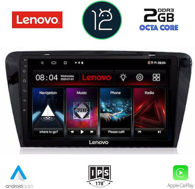 Lenovo Car Audio System for Skoda Octavia with Clima (Bluetooth/USB/AUX/WiFi/GPS/Apple-Carplay) with Touch Screen 10.1"