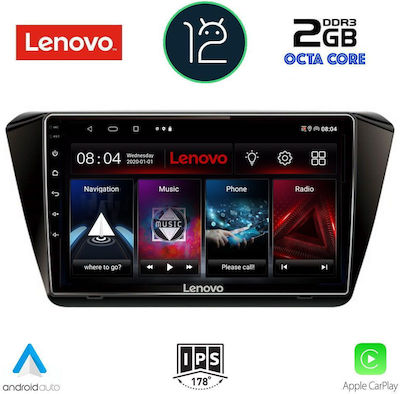 Lenovo Car Audio System for Skoda Superb 2015> with Clima (Bluetooth/USB/AUX/WiFi/GPS/Apple-Carplay) with Touch Screen 10.1"
