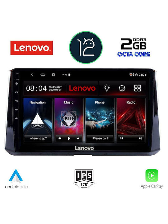 Lenovo Ηχοσύστημα Αυτοκινήτου για Toyota Corolla (Bluetooth/USB/AUX/GPS) με Οθόνη Αφής 10.1"