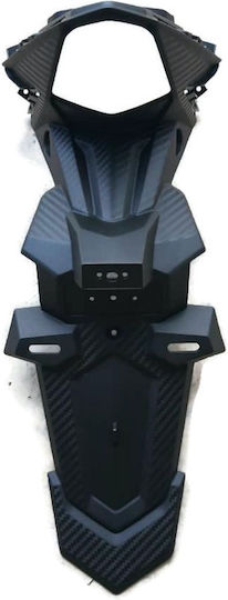 Sym Задно Крило на Мотоциклет за Sym VF 185 Черен 1бр