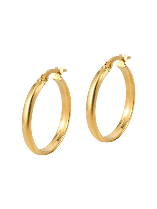 Tasoulis Jewellery Collection Earrings Hoops made of Silver Gold Plated