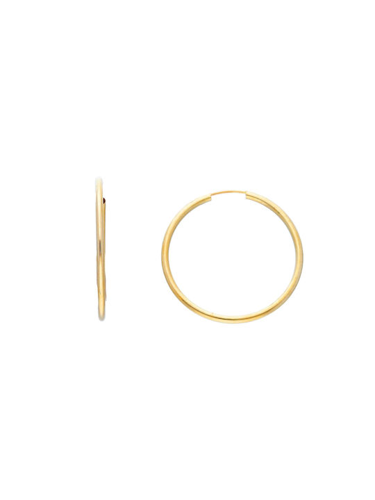 Mentzos Earrings Hoops made of Gold 14K