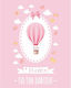 Greeting Card Baptism 9x11cm in Pink Color