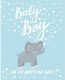 Greeting Card Baptism 9x11cm in Light Blue Color