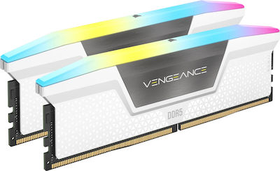 Corsair Vengeance RGB 32GB DDR5 RAM με 2 Modules (2x16GB) και Ταχύτητα 6400 για Desktop