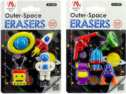 QiHao Σετ Γόμες για Μολύβι Outer Space Traveller (Διάφορα Σχέδια/Χρώματα) 4τμχ
