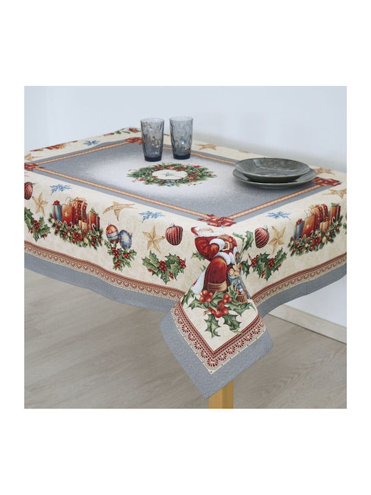 Ornament de Crăciun Față de masă Material textil Argint M140xL140cm 1buc